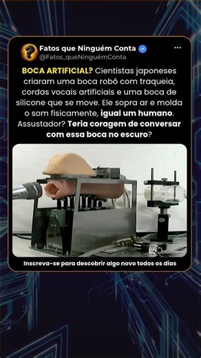 CRIARAM UMA BOCA ROBÔ 😳 #Curiosidades