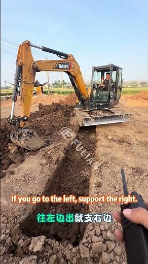 How to Cross a Trench with an Excavator | One-Side Crossing Technique