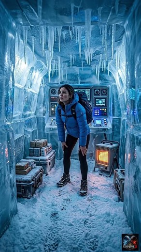 Ice Monster Attack! She Escapes Into a Hidden Glacier Bunker ❄️😱