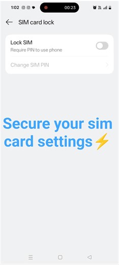 🚨 Stop SIM theft now! Enable Sim Card Lock in seconds! 🔒 #PhoneSecurity