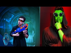 Find The Alien In Area 51 NERF Challenge!