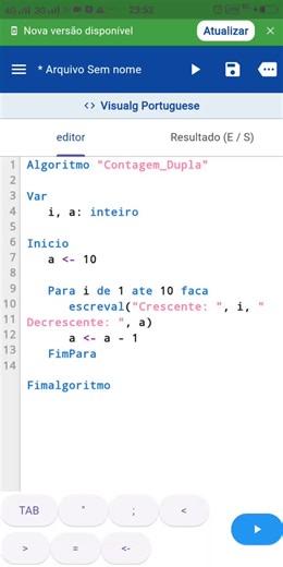 contagem decrescente e crescente #viraltiktok #pseucode