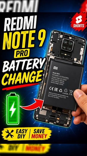 Redmi note 9 pro battery change.tutorial