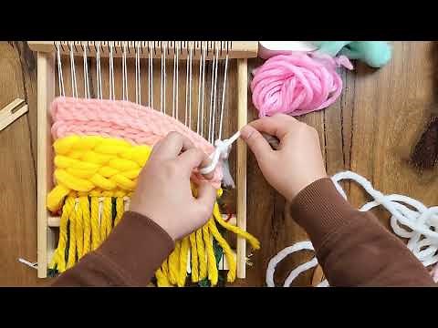 Learn How to Weave a Textured Wall Hanging: Beginner's Loom Tapestry Weaving Tutorial