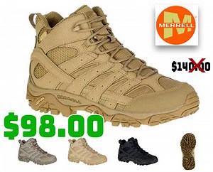 Merrell MOAB 2 Mid Tactical Waterproof Boot $98.00 30%OFF