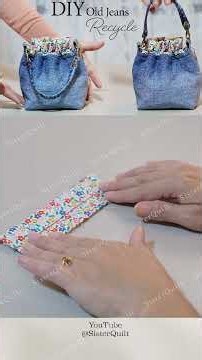 How to make recycled denim bag | sewing | easy | tutorial#online #handmade #bag #DIY #tutorial