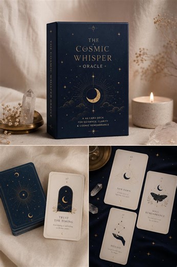 Cosmic Whispers Oracle Deck | Celestial Divination Cards | Spiritual Affirmation Tools | Witchy Gifts & Tools for Deeper Connection - Etsy