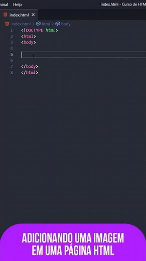 Colocando imagem em página HTML #Shorts