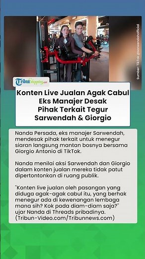 Lihat Sarwendah & Giorgio Live, Eks Manajer Risih Sentil Pihak Terkait: "Kok pada diem2 bae"