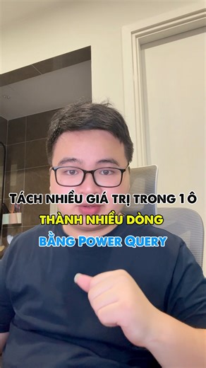 Tách nhiều giá trị trong 1 ô thành nhiều dòng trong Power Query #tinhocvanphong #tinhocmos #exceltips | Hảo Tin Học Văn Phòng