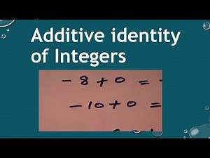 additive identity property for integers, additive identity class 7, additive identity of Integers