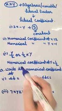 Coefficient # What is Numerical Coefficient in Algebraic expression # video # shorts # maths #easy