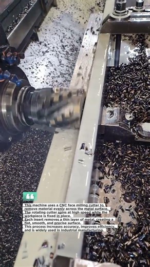 Extreme CNC Face Milling Process | Satisfying Metal Cutting #Shorts