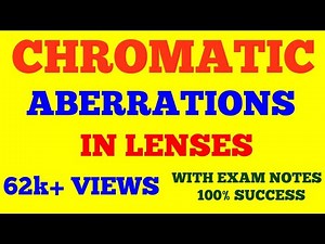 CHROMATIC ABERRATIONS IN A LENS || WAVE & OPTICS || WITH EXAM NOTES ||