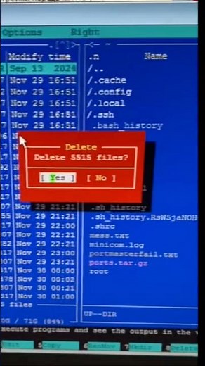 How to delete multiple files using Midnight Commander, Unix