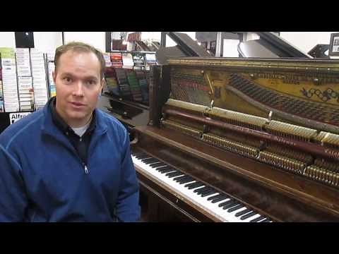 1910 McPhail 54" Antique Upright Piano
