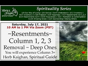 STEP FOUR: Resentments - Columns 1, 2 and 3 also removal of Deep Resentments
