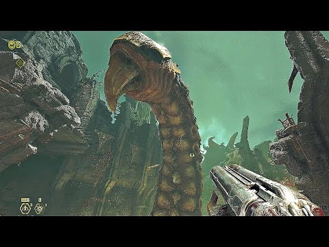 DOOM ETERNAL The Ancient Gods DLC - Kraken Tentacles Fight (4K 60FPS HDR)