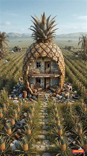 Transforming an Abandoned Pineapple into a House Design 🍍🏠