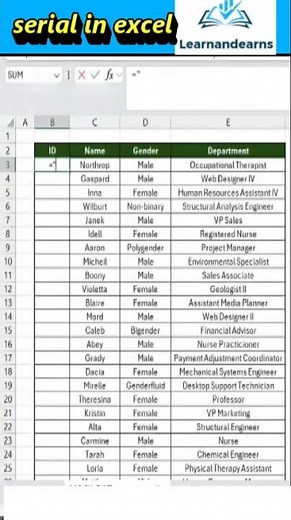 How to Use Numbering Sequence in Excel