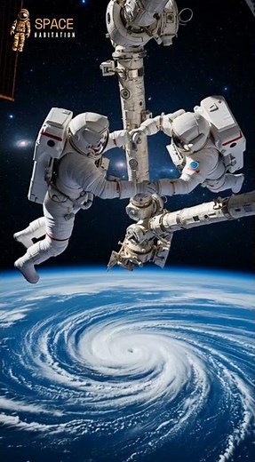 Two Astronauts Floating in Space 🌌🧑‍🚀 #ZeroGravity #SpaceJourney