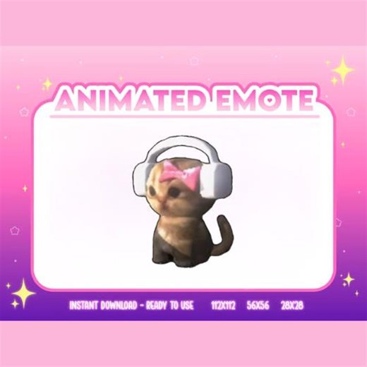 Kawaii Sims Cat Vibing Emote GIF | Cute Meme Cat Emote | Twitch Discord | Digital Download - Etsy