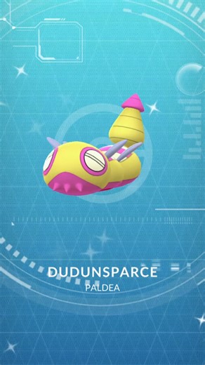 Couple of Gaming | GO Graphics on Instagram: "#Dudunsparce is now available in #PokemonGO 😆 You have a 1% chance at getting the 3-Segment form evolving your Dunsparce 🟡🟡🟡"
