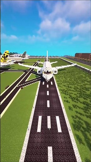 Minecraft Airport ✈️ #minecraft #shorts