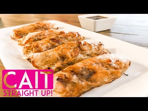 Baked Pulled Pork Spring Roll Recipe | Cait Straight Up