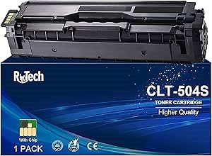 CLT-K504s CLT-504S CLT504S Black Toner Cartridge 1 Pack,with Upgraded Smart Chip Compatible Replacement for Samsung 504 504S for CLX-4195FW CLP-415NW C1860FW C1810W SL-C1860FW SL-C1810W Printer