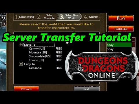 DDO Server Transfer Tutorial