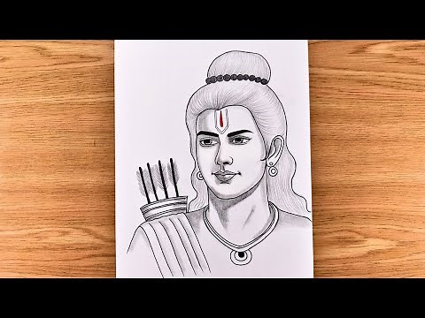 Ram Ji Ki Drawing | Shri Ram Drawing | Simple Drawing For Beginners | Chitra
