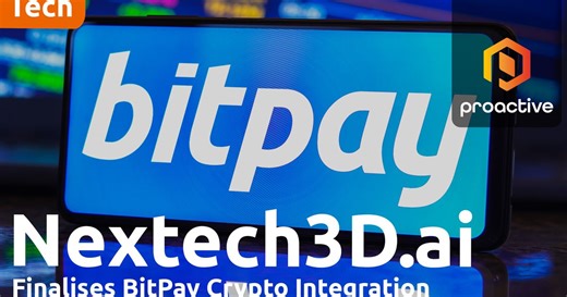 Nextech3D.ai completes BitPay integration, advances phase 2 blockchain platform