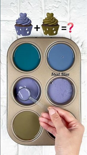 3 Stunning Mixed Color Shades | Blue, Smoky Gray & Sage Green Palette #colorpalette #colormixing