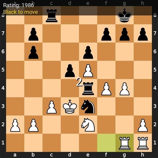 Chess Puzzle Rating 1986 — Black to move! #Shorts