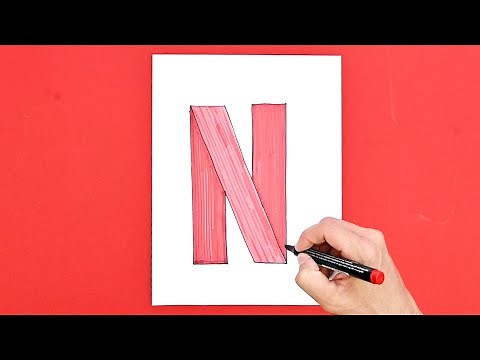 How to draw Netflix Logo