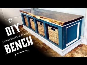 Build A Entry Mudroom Bench! Easy DIY Build With Cut List!