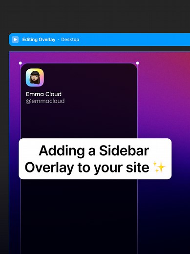 Add a Sidebar Overlay to your website #Framer #design #nocode #designtips #tutorial
