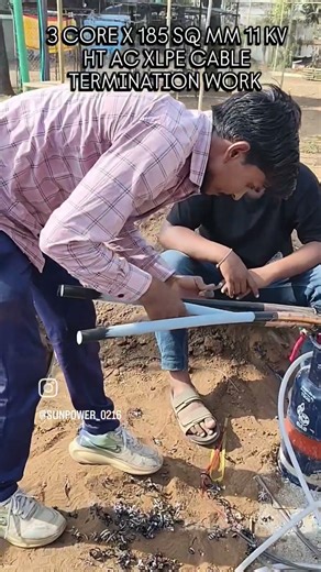 HT Cable Jointing and Termination work #sunpower#HT Jointing#Jaska#Cable fault identification work