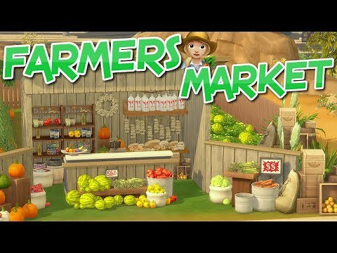 The Sims 4: FARMERS MARKET (Fruit & Veg Stand) Speed Build (No CC)