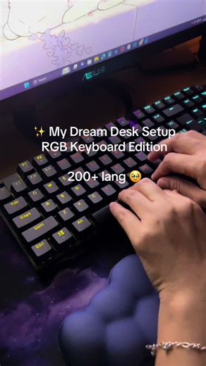 POV: Your desk setup finally feels right 😌⌨️ Smooth keys, colorful lights, and pure typing satisfaction. Perfect for work, gaming, or late-night creativity ✨#keyboardaesthetic #rgbkeyboard #mechanicalkeyboard