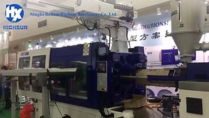 8.2K views · 35 reactions | The Highsun HXH High speed molding machine has generated a lot of interest at M' Asia Plas 2018 , Kuala Lumpur, Malaysia and you can view the working demo of the machine."Highsun HXH-260 high speed machine on display is making 500ml lunch box lid cover by 2-cavity mold. The cycle time is 4.5Sec with robot arm to take out parts. | Ningbo Beilun Highsun Machinery Co.Ltd. | Facebook