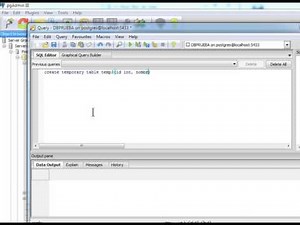 Cómo crear una tabla temporal en postgres