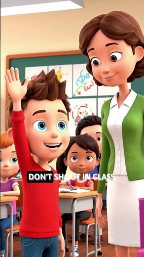 🏫 Classroom Manners for Kids | Fun 3D Cartoon Animation | Kids Rules & Good Habits