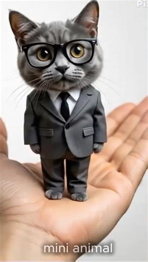 The smallest cat in suits 😂#shorts #viralvideo #cat