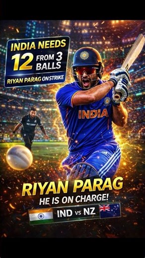3 Balls 12 Runs 😱 | Riyan Parag & Hardik Pandya vs West Indies 🔥 #cricket #shorts #shortsfeed