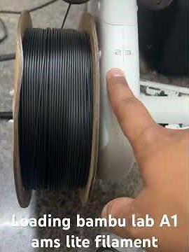 load filament on bambu lab a1 ams lite #bambu #bambulab #bambulaba1 #3dprinting #3d
