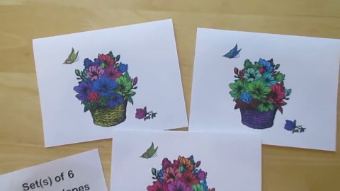 Floral Basket Note Cards | Blank Inside | Variations Available - Etsy