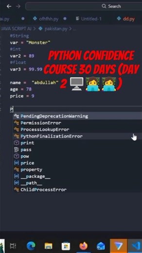 Python Confidence Course 30 days (day 2 🖥️👩‍💻👩‍💻) #programming