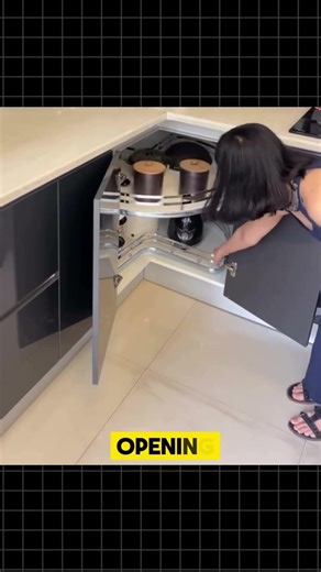 Modular Kitchen Corner Cabinet | Carousel Corner Unit Storage Design#modularkitchendesign #hardware